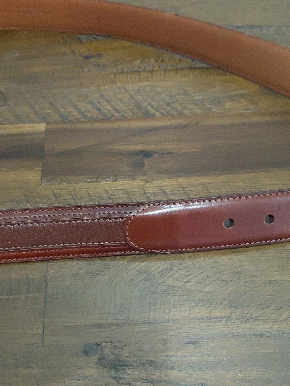 Johnston & Murphy Brown Leather Belt with Brass Buckle Sz 40